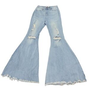 VIBRANT MIU BELL BOTTOMS JEANS
